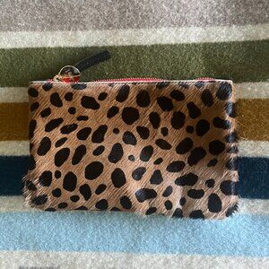 Margot Wallet Clutch in Tan Leopard
